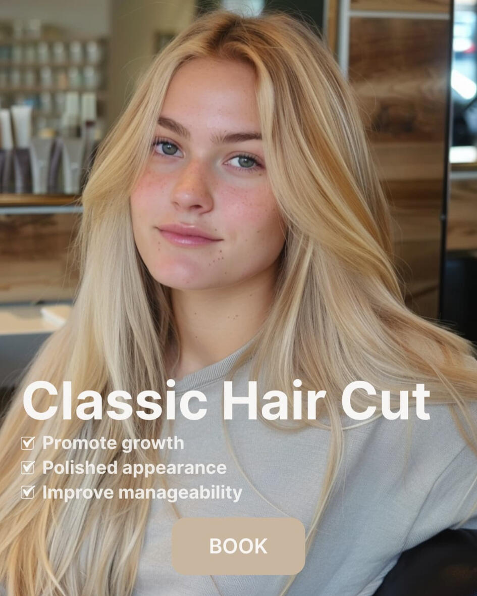 Hair Salon Instagram Advertising Example Instagram ad promoting a haircut special for a hair salon